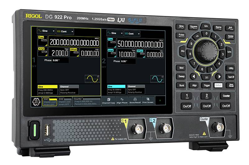 Rigol DG912 Pro Mains-powered 1 µHz - 150 MHz 2-channel Sinus, Rectangle, Ramp, Pulse, Arbitrary