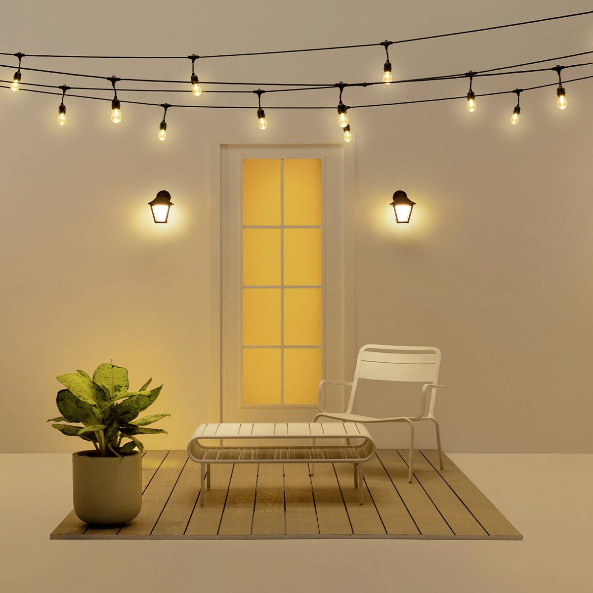WiZ LED outdoor wall light Tunable White & Color 9.5 W RGBW
