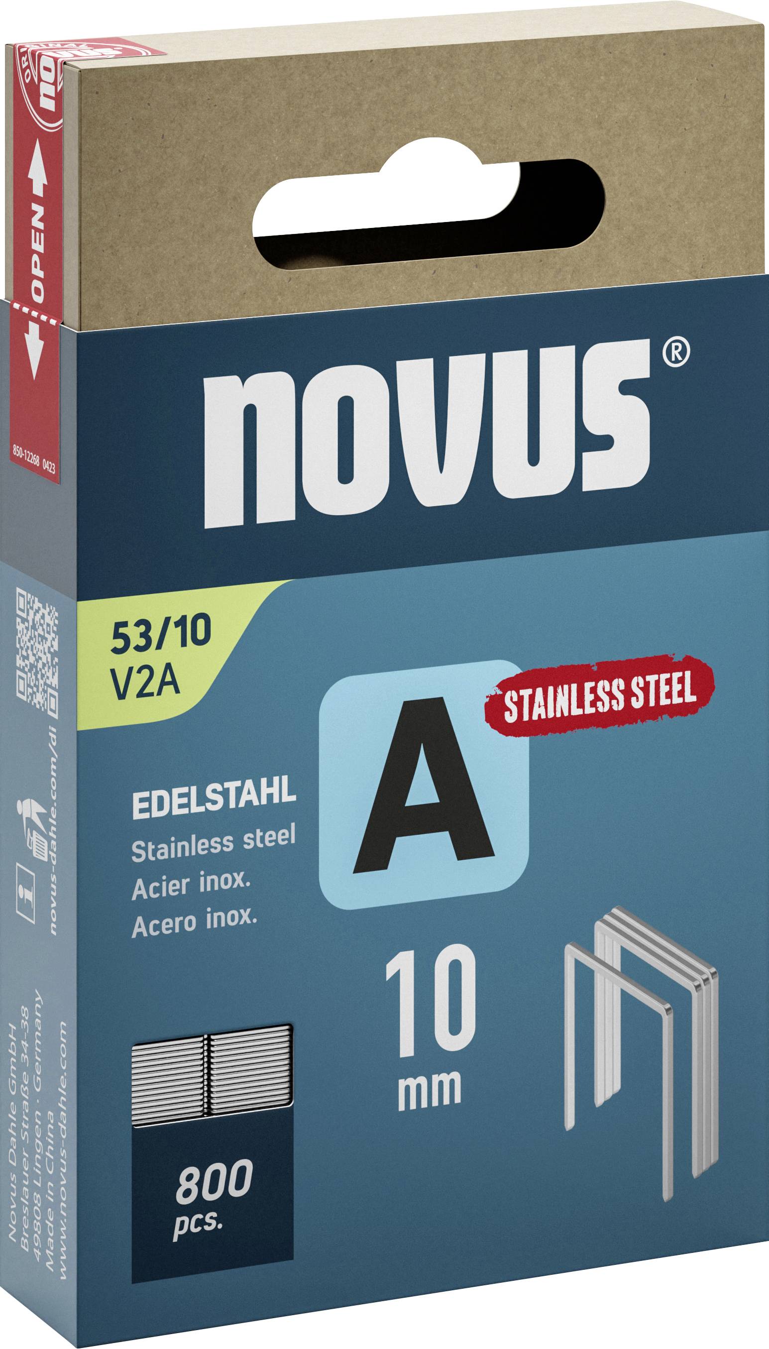 Novus Tools 042-0779 Staple strip Type 53 800 pc(s) Dimensions (L x W) 10 mm x 11.3 mm