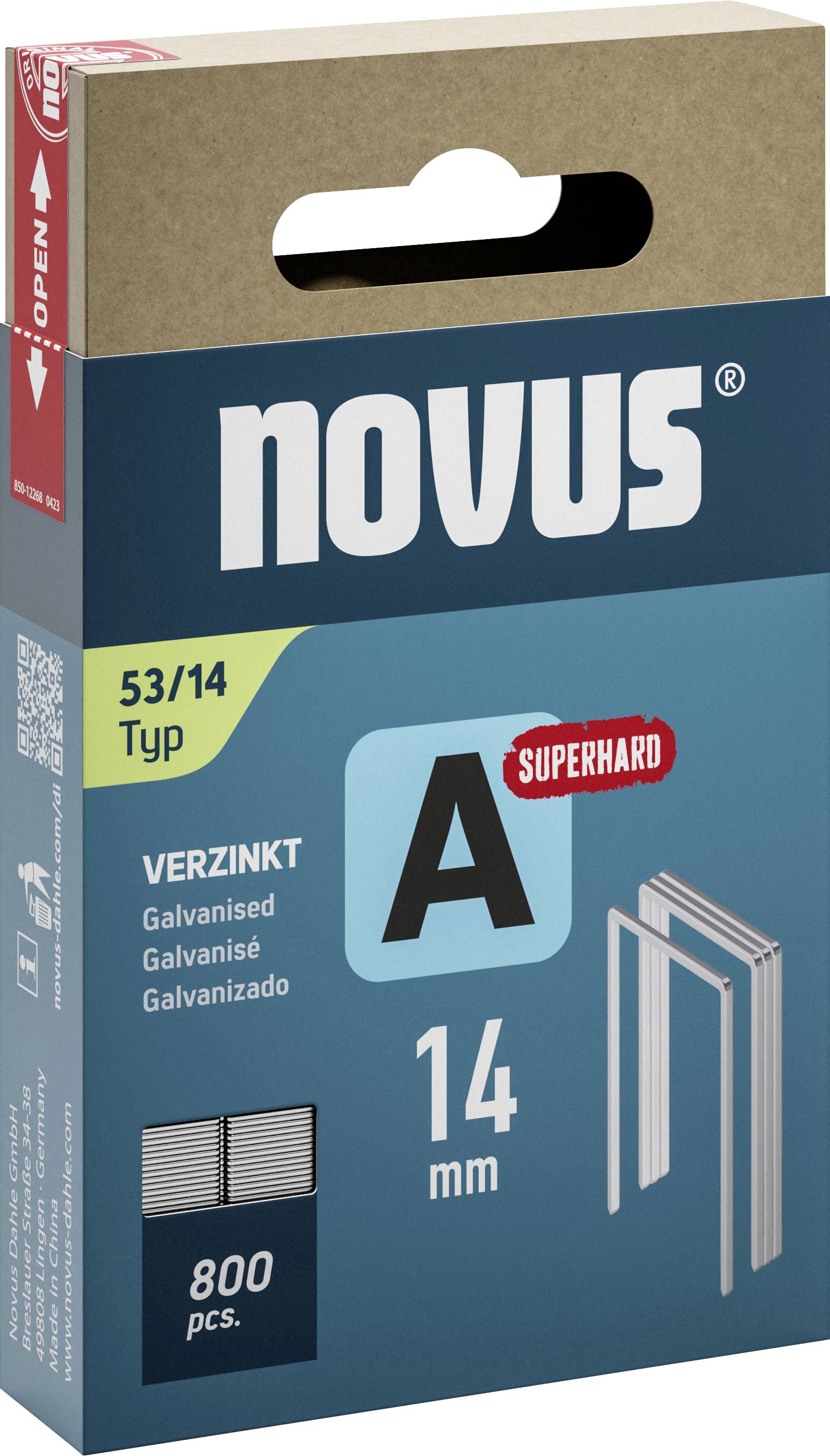 Novus Tools 042-0781 Staple strip Type 53 800 pc(s) Dimensions (L x W) 14 mm x 11.3 mm