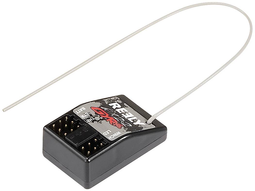 Reely RX2+2 GYRO 4-channel gyro receiver 2,4 GHz Connector system JR / Futaba