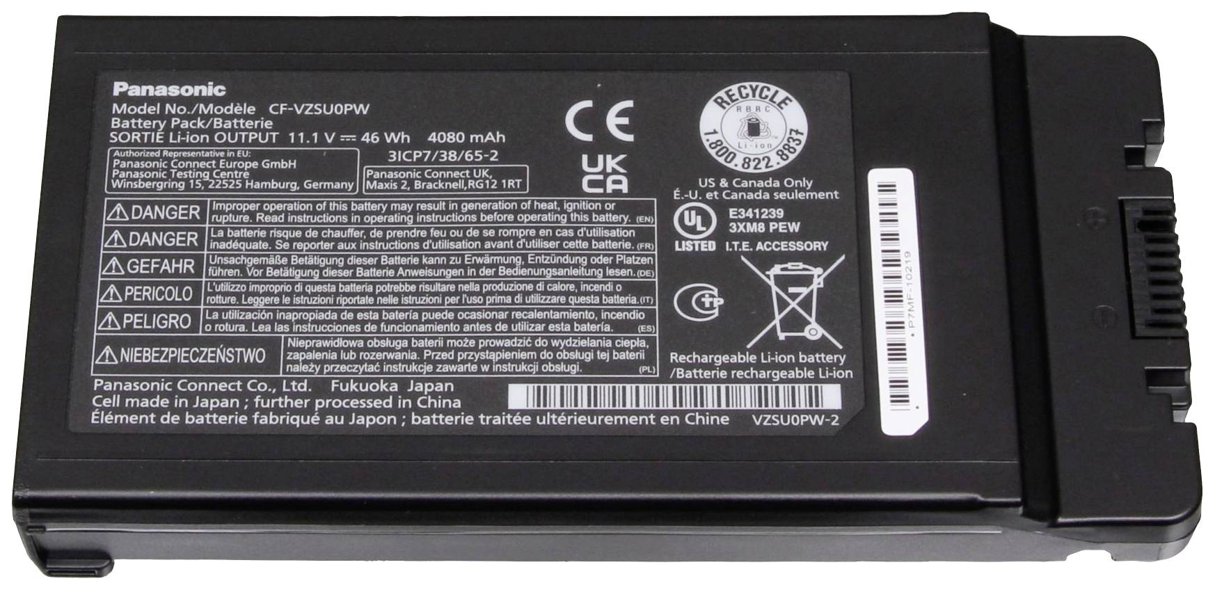 Panasonic Laptop battery CF-VZSU0PW 11.1 V 4080 mAh Panasonic