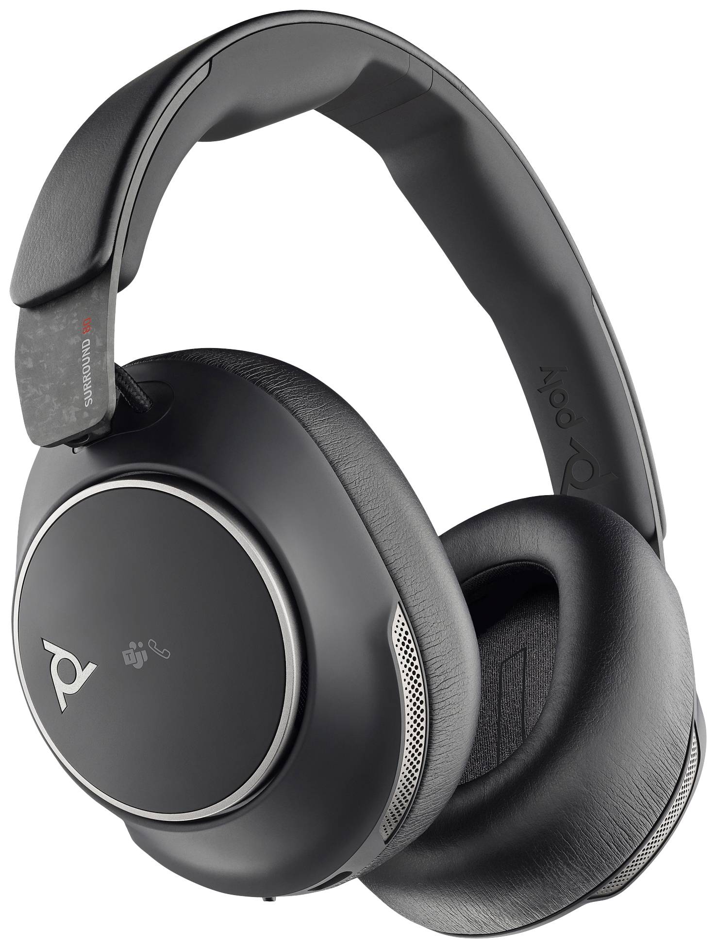 HP Poly 8H2G3AA Over-ear headset Bluetooth® (1075101), Corded (1075100) Stereo Black Headset