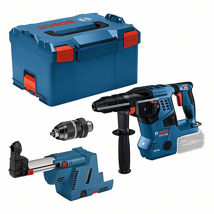 Bosch Professional GBH 18V-28 CF + GDE -Cordless hammer drill w/o battery, w/o charger, incl. case