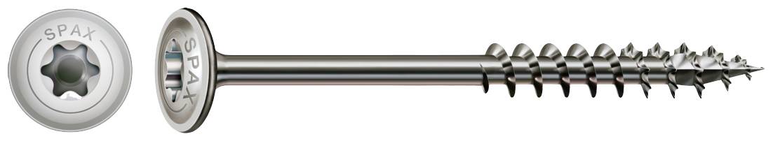 A Torx-head screw with full thread. Brand name embossed on the head.