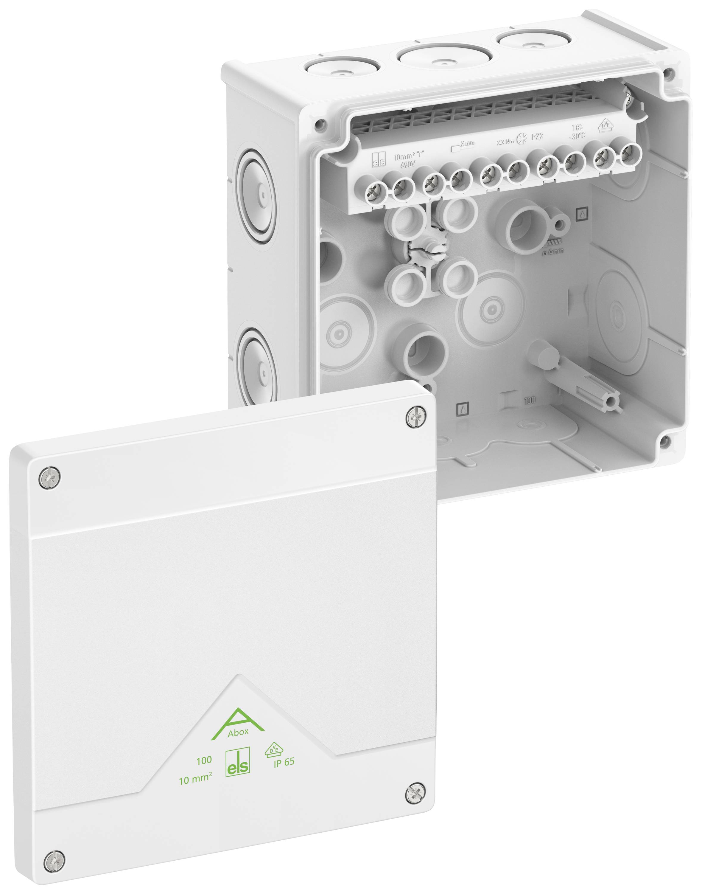 Spelsberg 81012001 Junction box (L x W x H) 152 x 152 x 80 mm White IP66 1 pc(s)