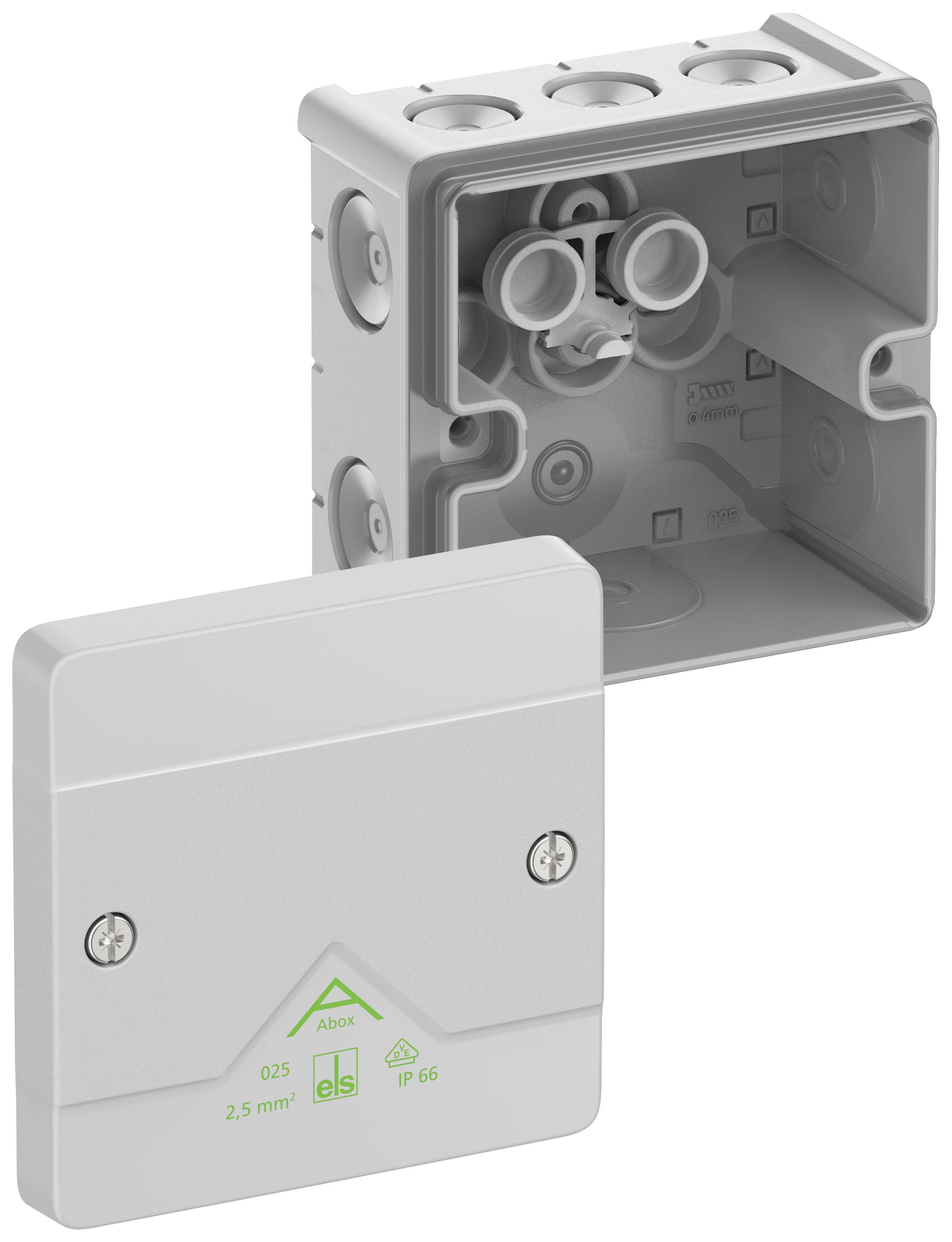 Spelsberg 80240001 Junction box (L x W x H) 85 x 85 x 52 mm Grey IP66 1 pc(s)