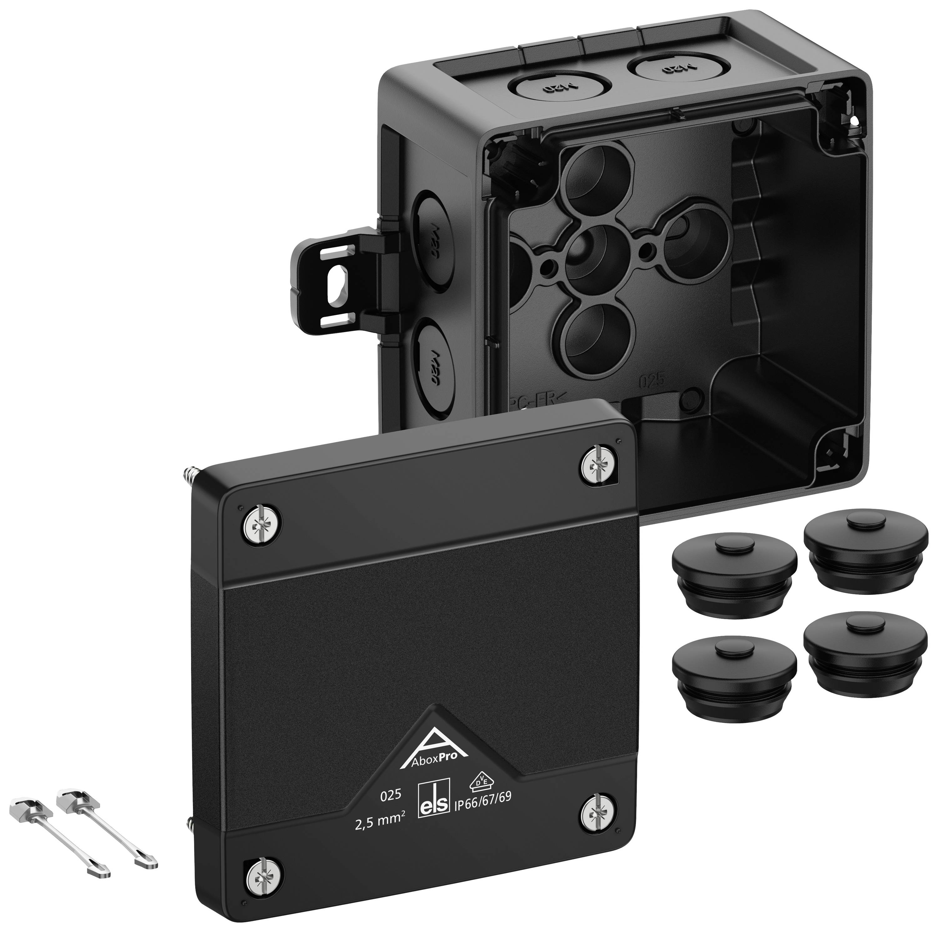 Spelsberg 40200101 Junction box (L x W x H) 92 x 92 x 60 mm Black IP66, IP67, IP69 1 pc(s)