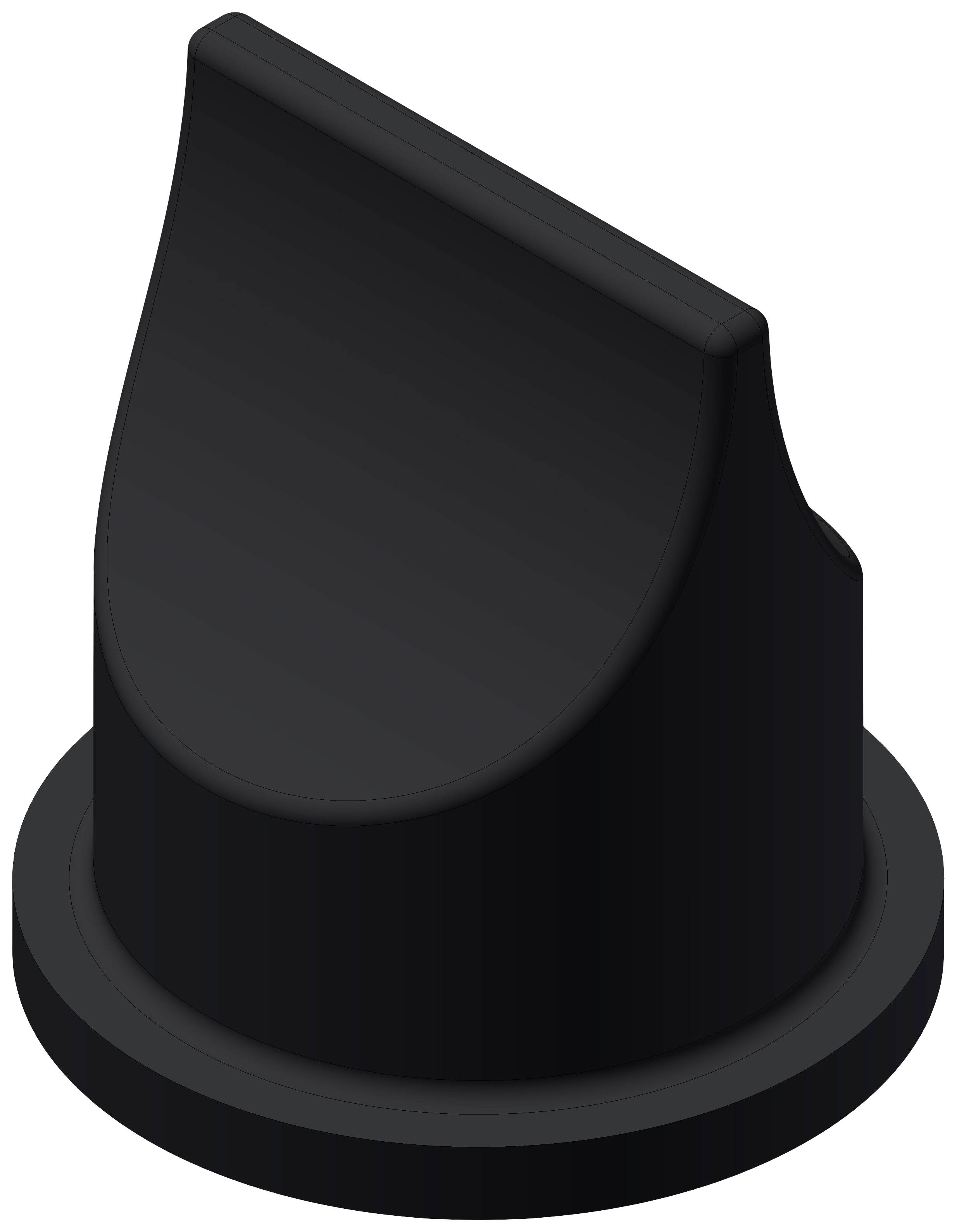 Nozzle of a vacuum cleaner with a narrow, flat opening for precise cleaning in corners and hard-to-reach areas.
