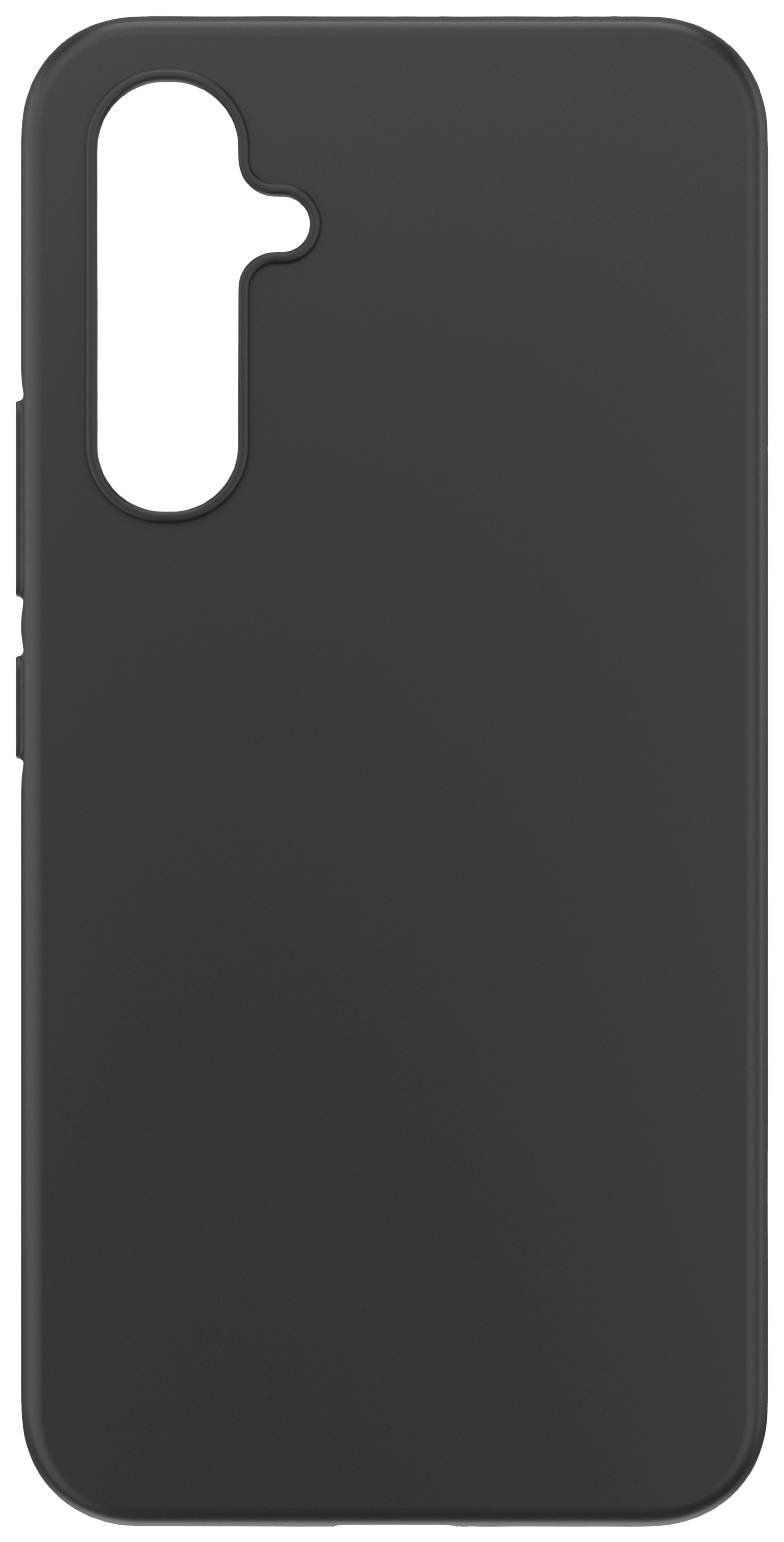 Black smartphone protective case with camera hole, designed to fit a device with three vertical lenses.