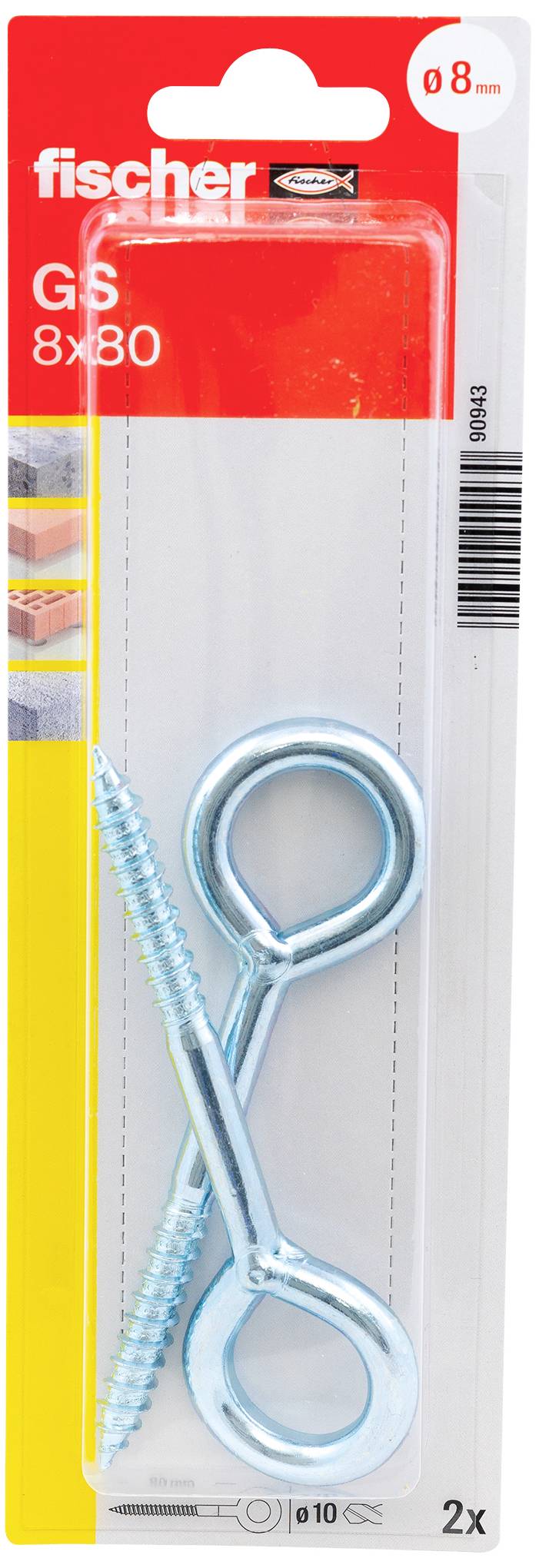 Fischer GS 8 x 100 eyelet screw 1 Set