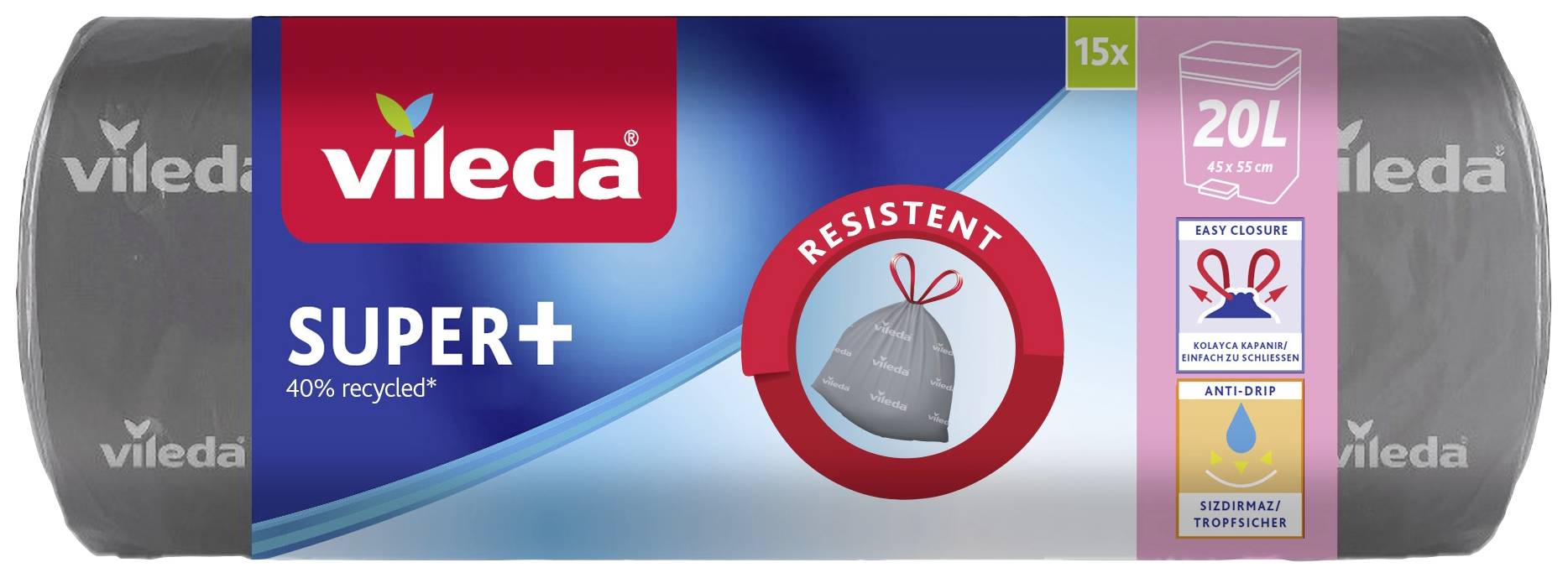 Vileda SUPER+ 20L 171963 Bin liner 20 l 15 pc(s)