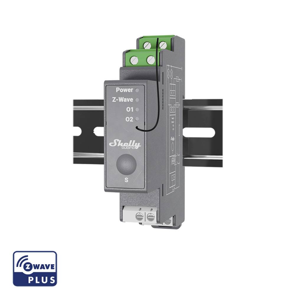 Shelly Qubino Wave PRO 2 DIN rail mount relay Z-Wave