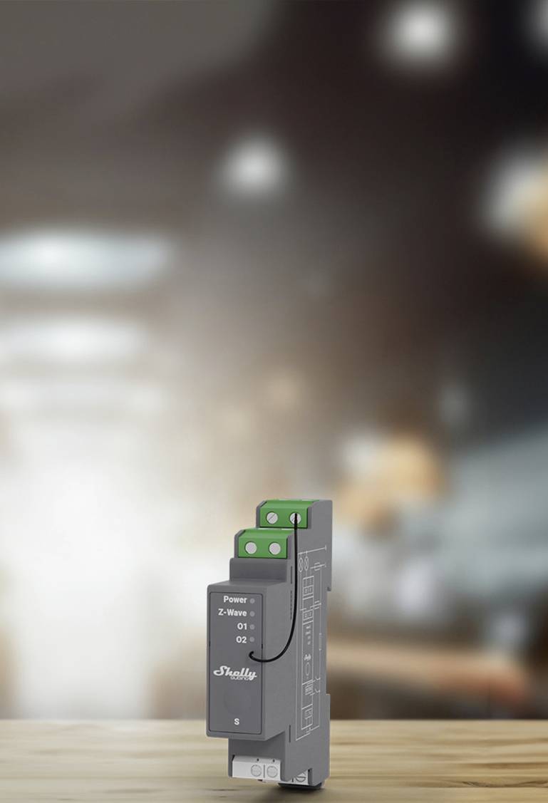 Shelly Qubino Wave PRO 2 DIN rail mount relay Z-Wave