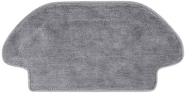 Grey cleaning cloth in a trapezoid shape, suitable for mopping robots for floor cleaning.