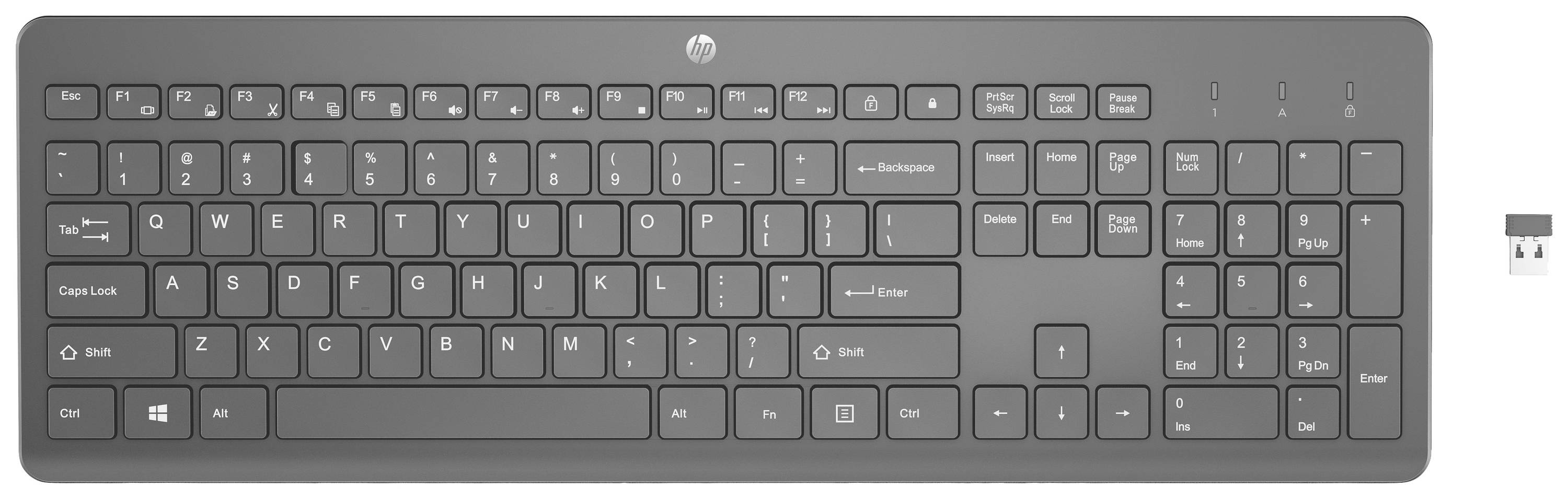 HP 230 Wireless Keyboard German, QWERTZ Black