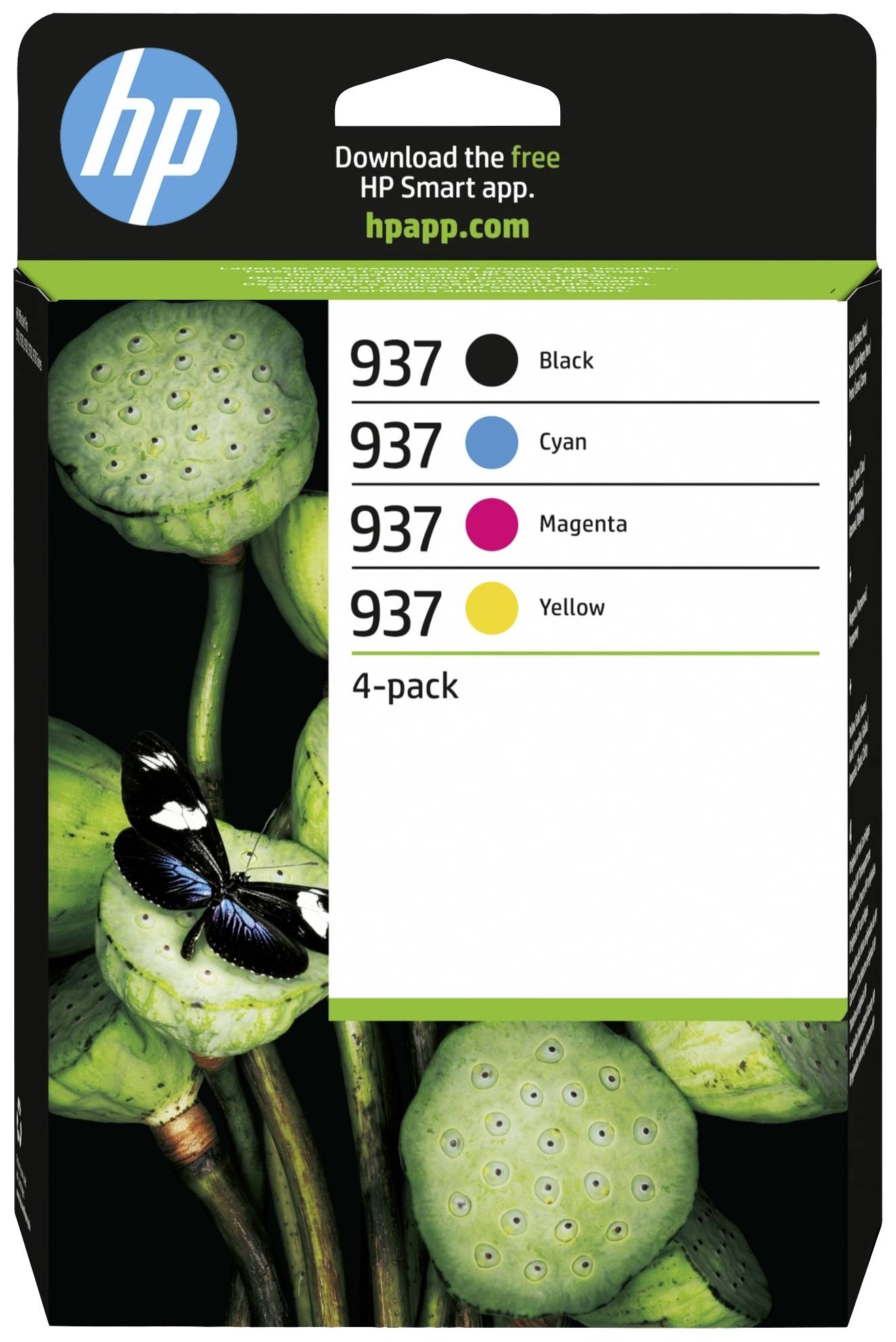 HP Ink cartridge 937 Original Pack of 4 Black, Cyan, Magenta, Yellow 6C400NE