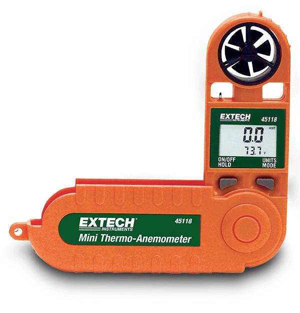 Extech 45118 Mini thermometer/anemometer 1.1 up to 20 m/s
