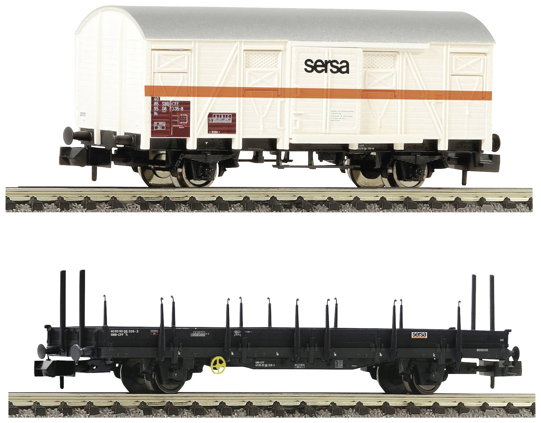 Fleischmann 6660042 N set of 2 construction train of SERSA