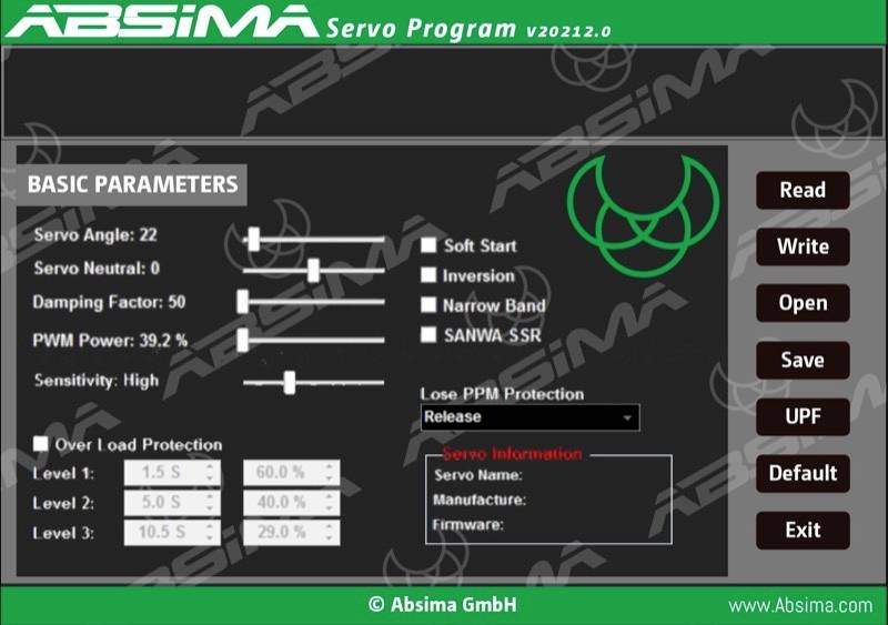 Absima Smart Servo USB interface