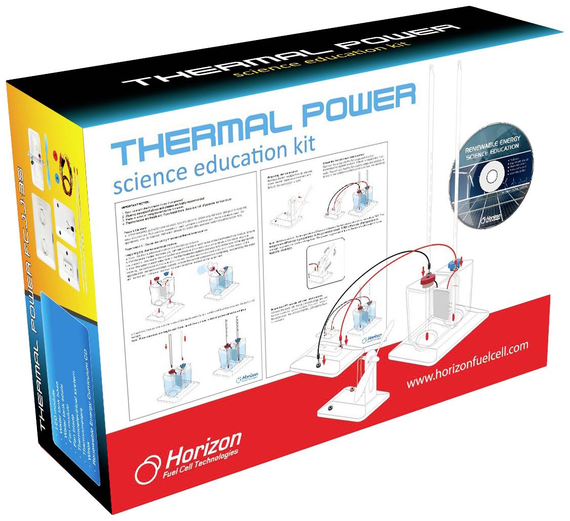 'Thermal Power' Science and Education Kit with CD, illustrated with energy conversion diagrams and experimental instructions.