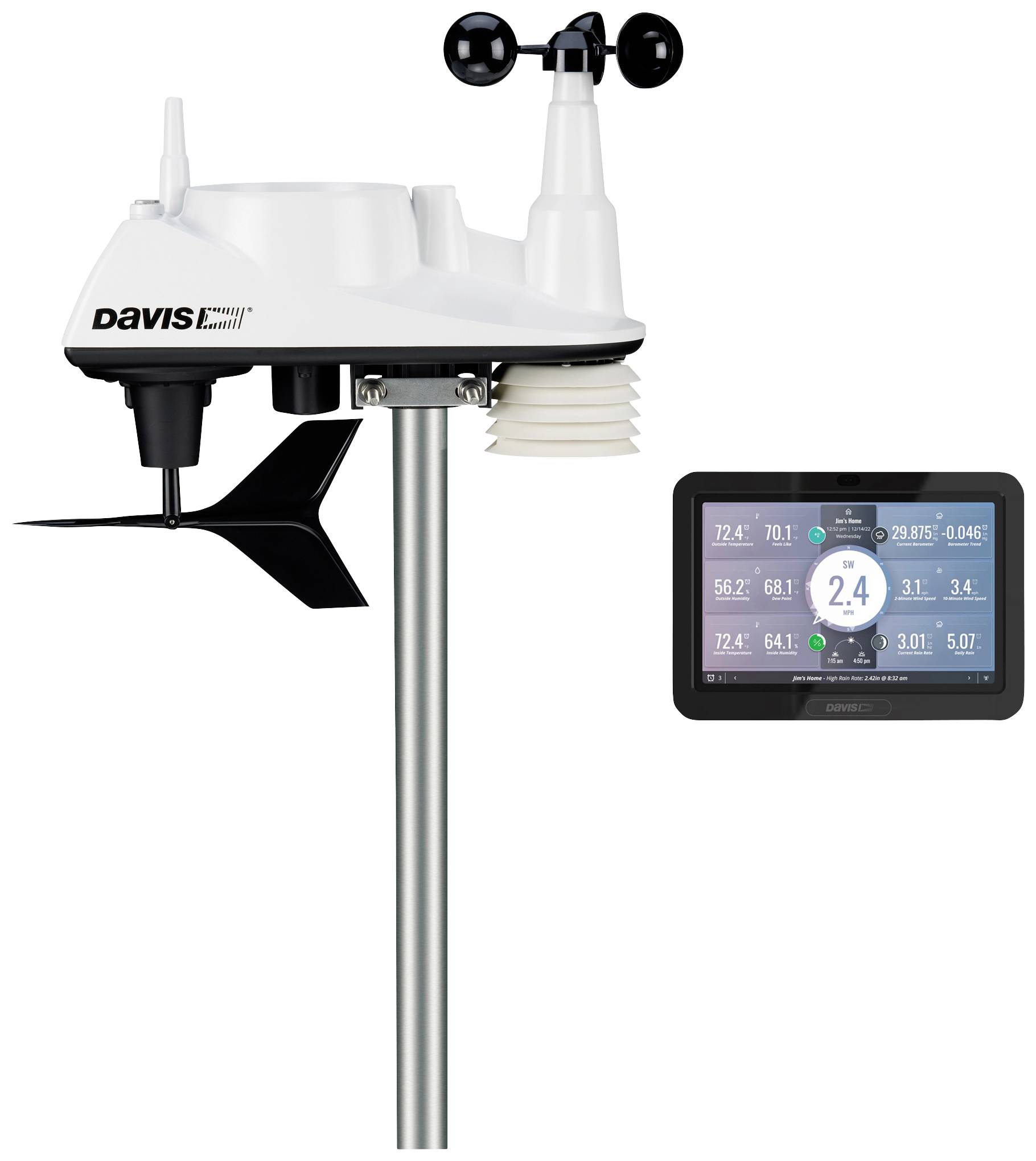 Davis Instruments VANTAGE VUE with console - EU 6242EU Wireless digital weather station Max. number of sensors 80