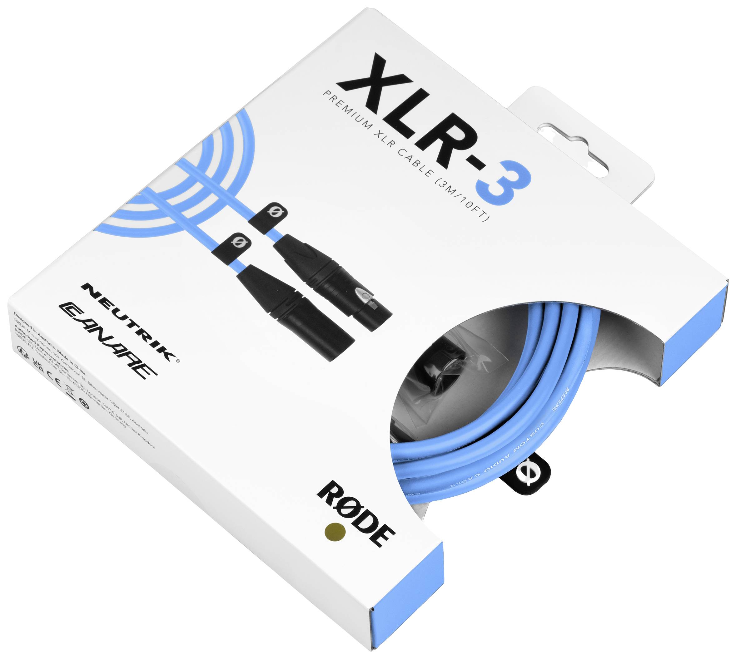 Rode XLR3M-B XLR Cable 3 m Blue