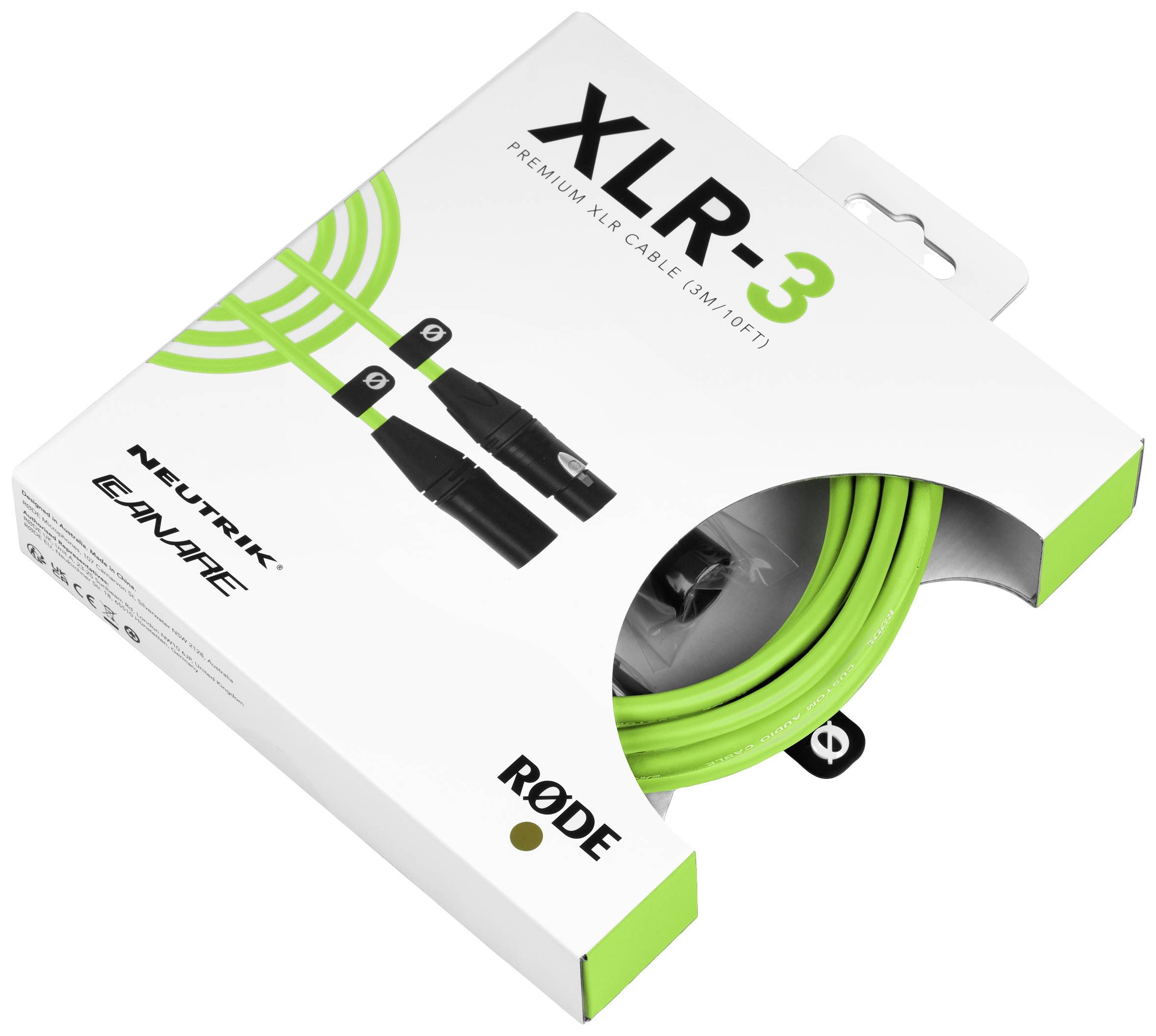 Rode XLR3M-G XLR Cable 3 m Green