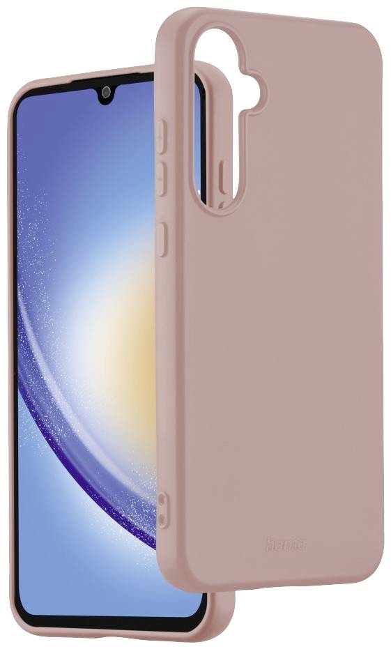 Rosa silicone phone case showing front and back views of a smartphone with display illumination.