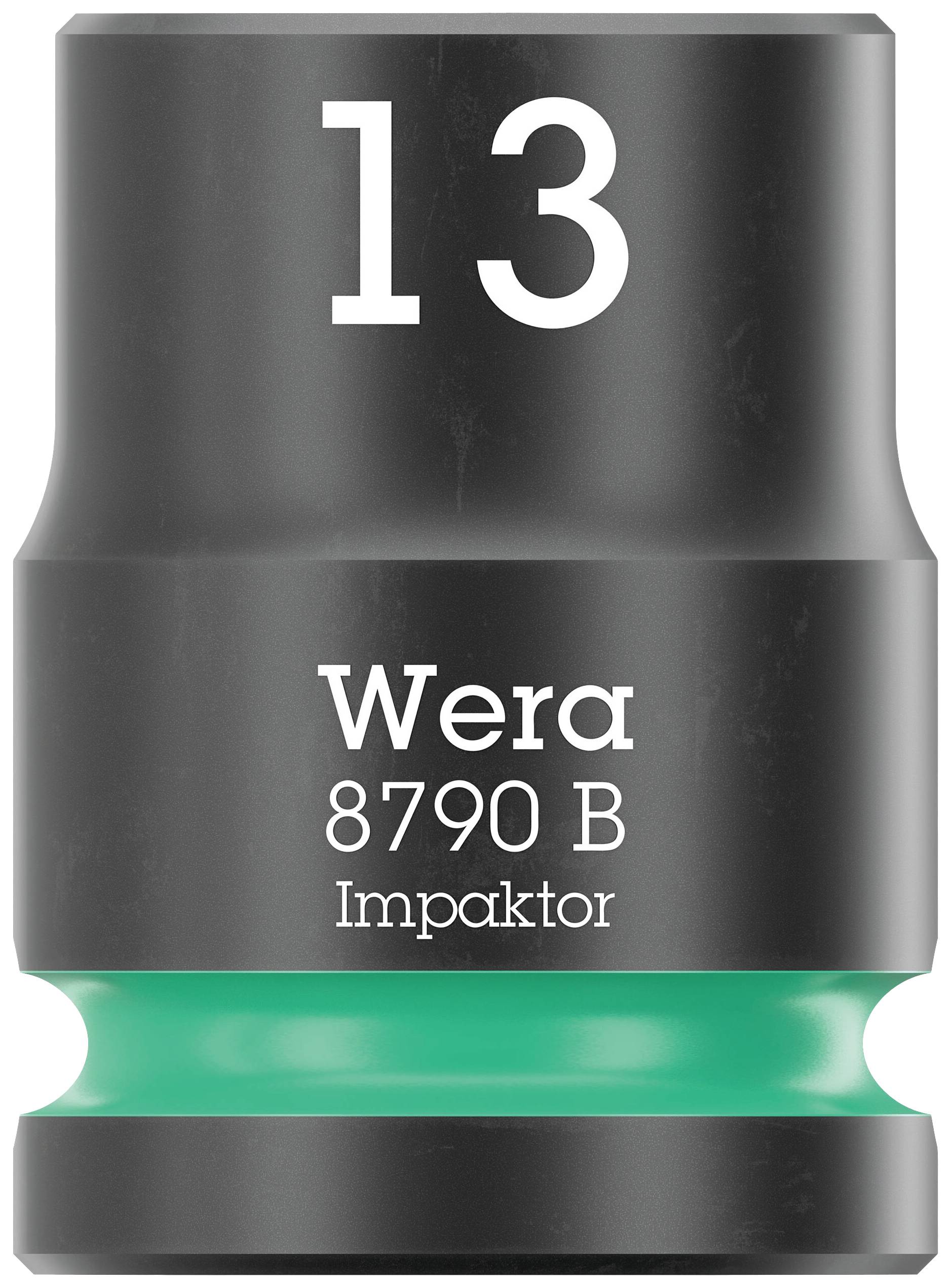 Black and green tools with the inscription 'Wera 8790 B Impaktor' and the number '13'.