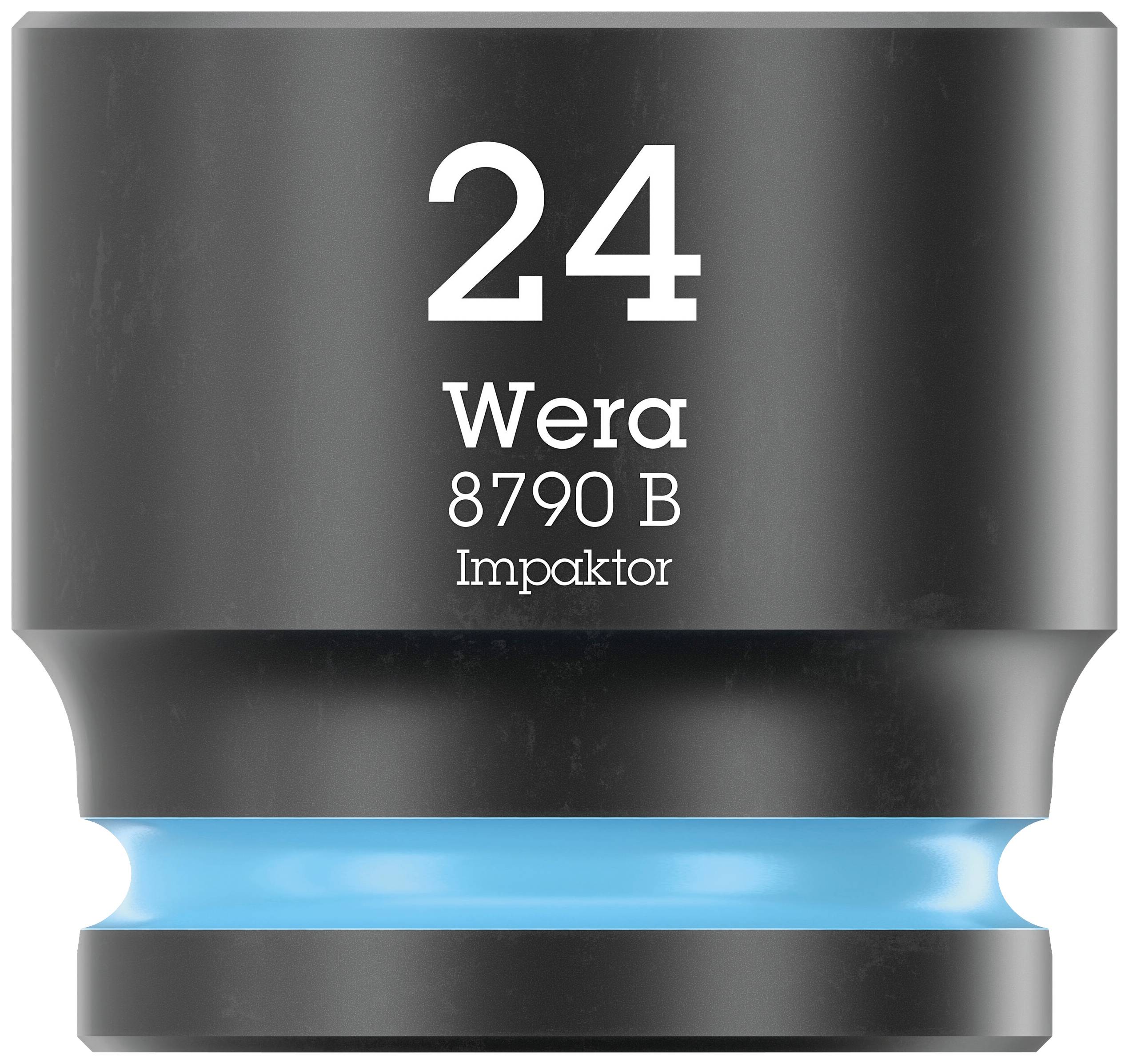 Wera Impaktor socket insert, size 24, model 8790 B, with blue ring.