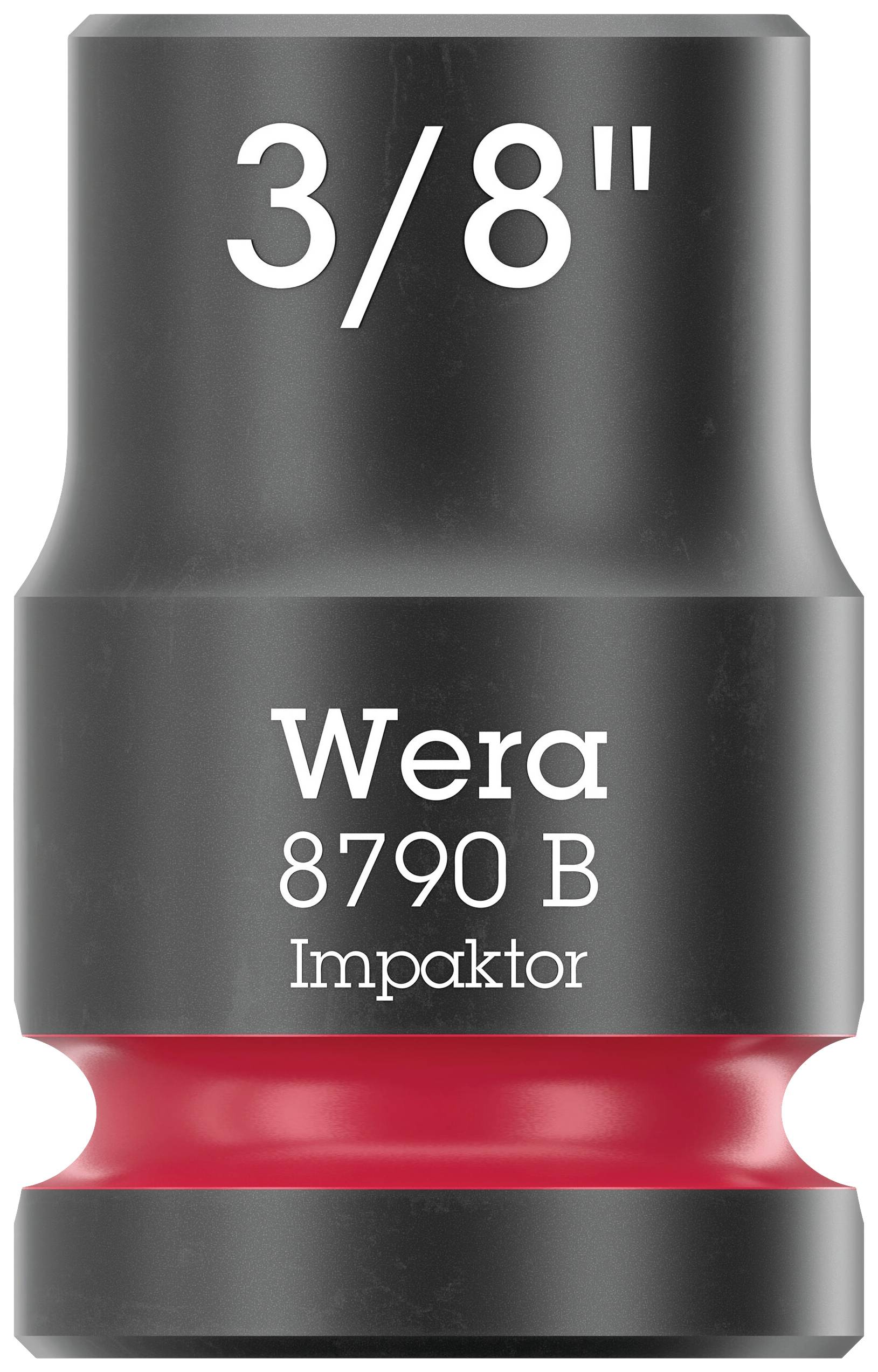 Black socket nut with red ring, marked with '3/8