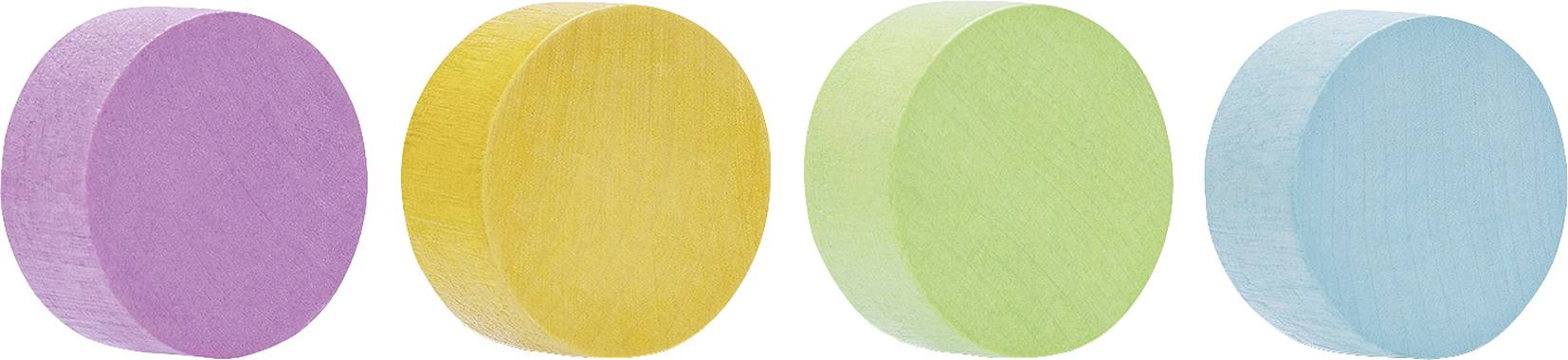 magnetoplan Magnet Circle (Ø) 30 mm Rose, Light orange, Light green, Light blue 4 pc(s) 16654410
