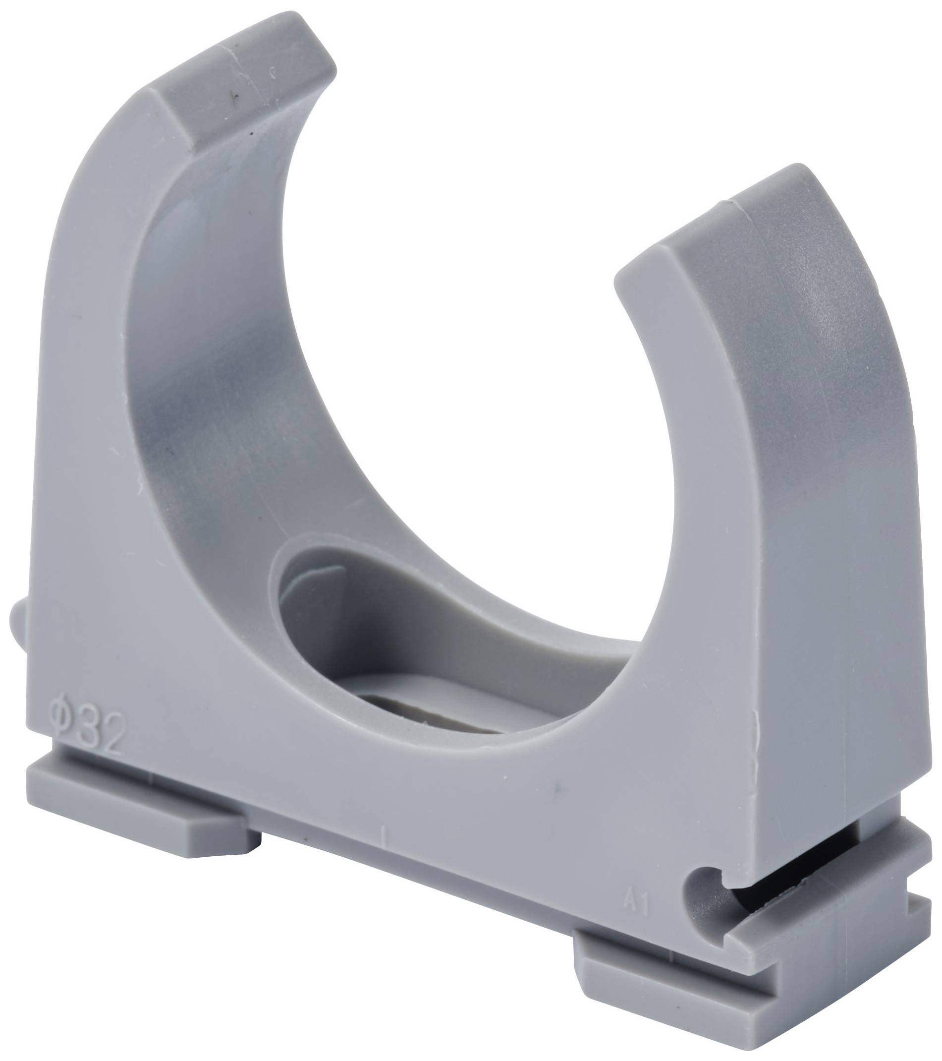 TRU COMPONENTS Pipe clip TC-12533304 Bundle Ø range 32 mm (max) Grey 30 pc(s)