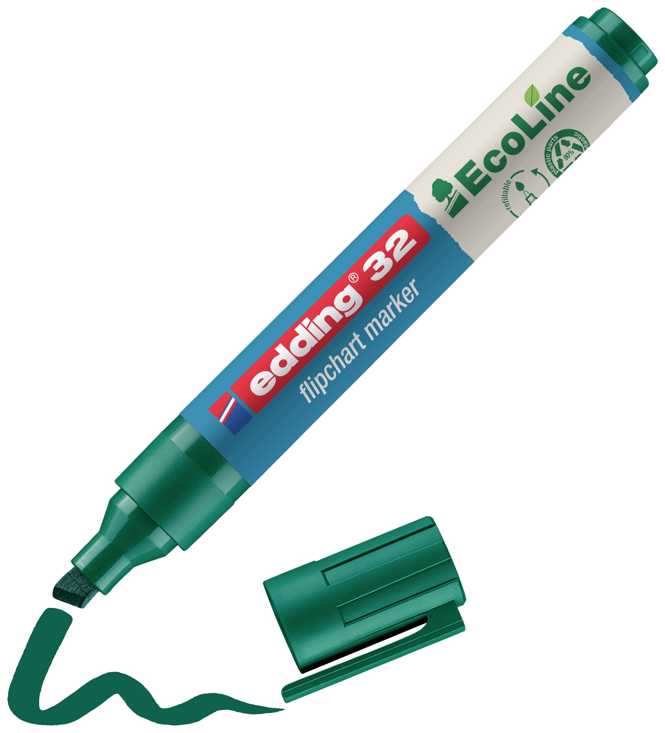 Edding 4-32004 Flipchart marker Wedge tip 1 - 5 mm Green