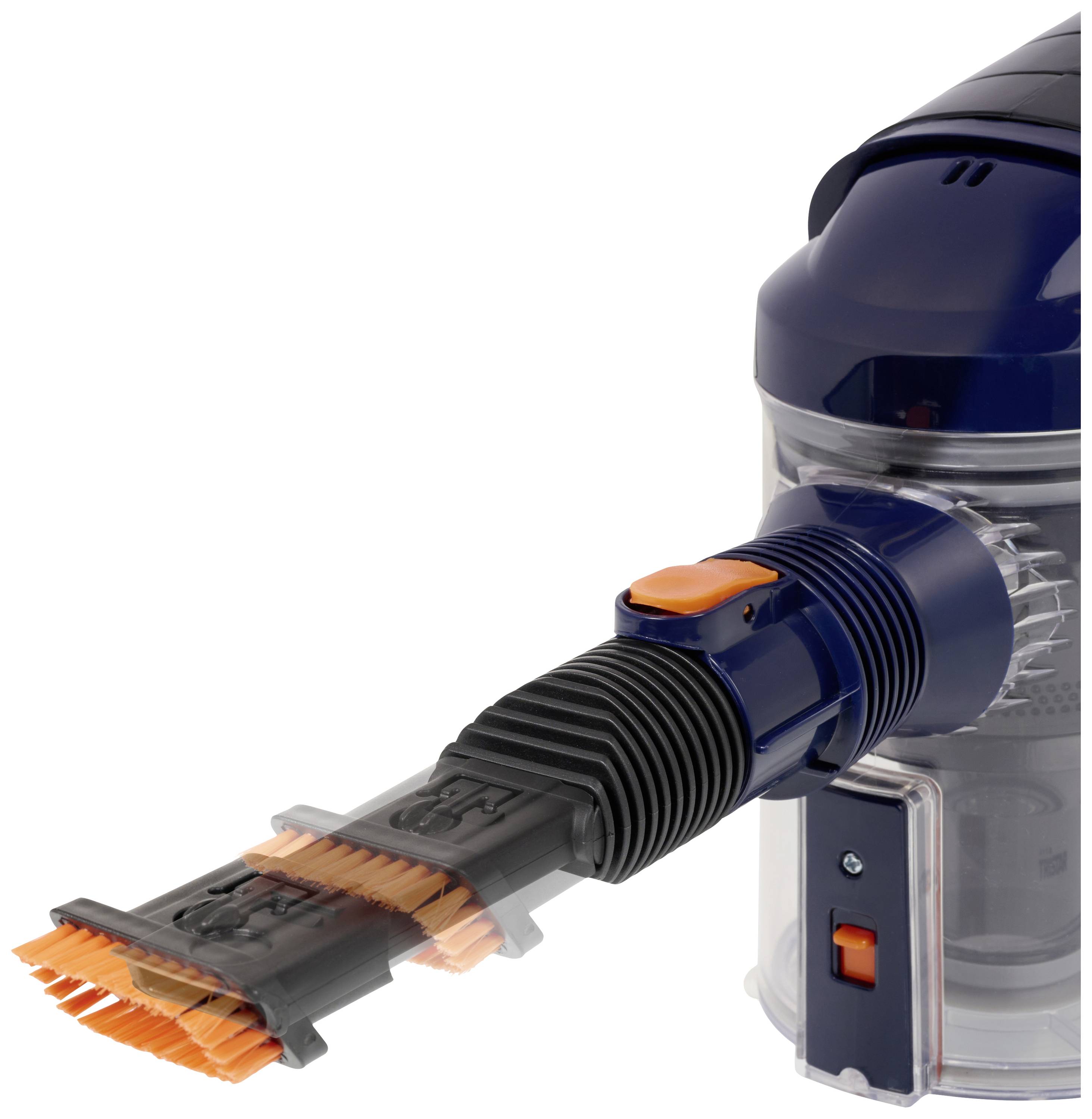 Vacuum cleaner hose with retractable brush attachment, suitable for cleaning hard-to-reach areas.