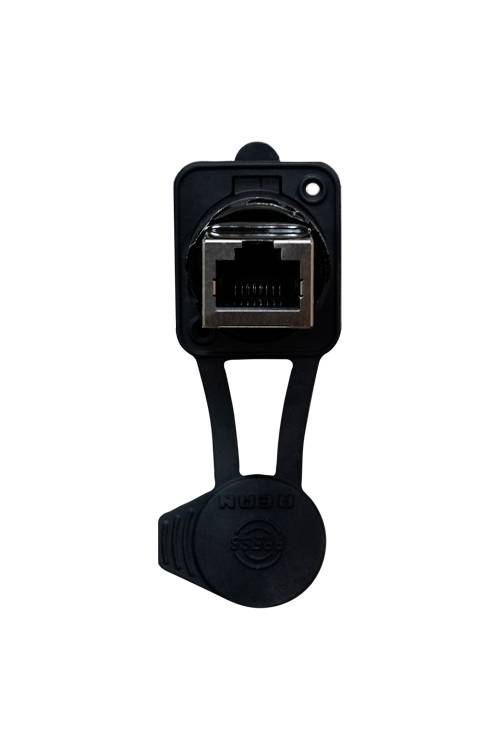 Rean AV RJ45 feed through, IP65 Airtight RRE8F-Z-010-1 Socket, built-in Black 1 pc(s)