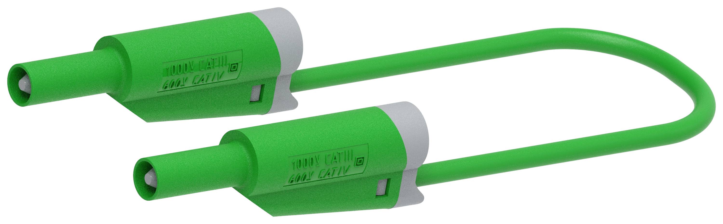 Electro PJP 2710-IEC-CD1-100V Test lead Banana jack 4 mm Banana jack 4 mm 1.00 m Green 1 pc(s)