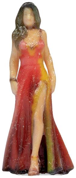 NOCH H0 Lady in red dress Painted, Standing