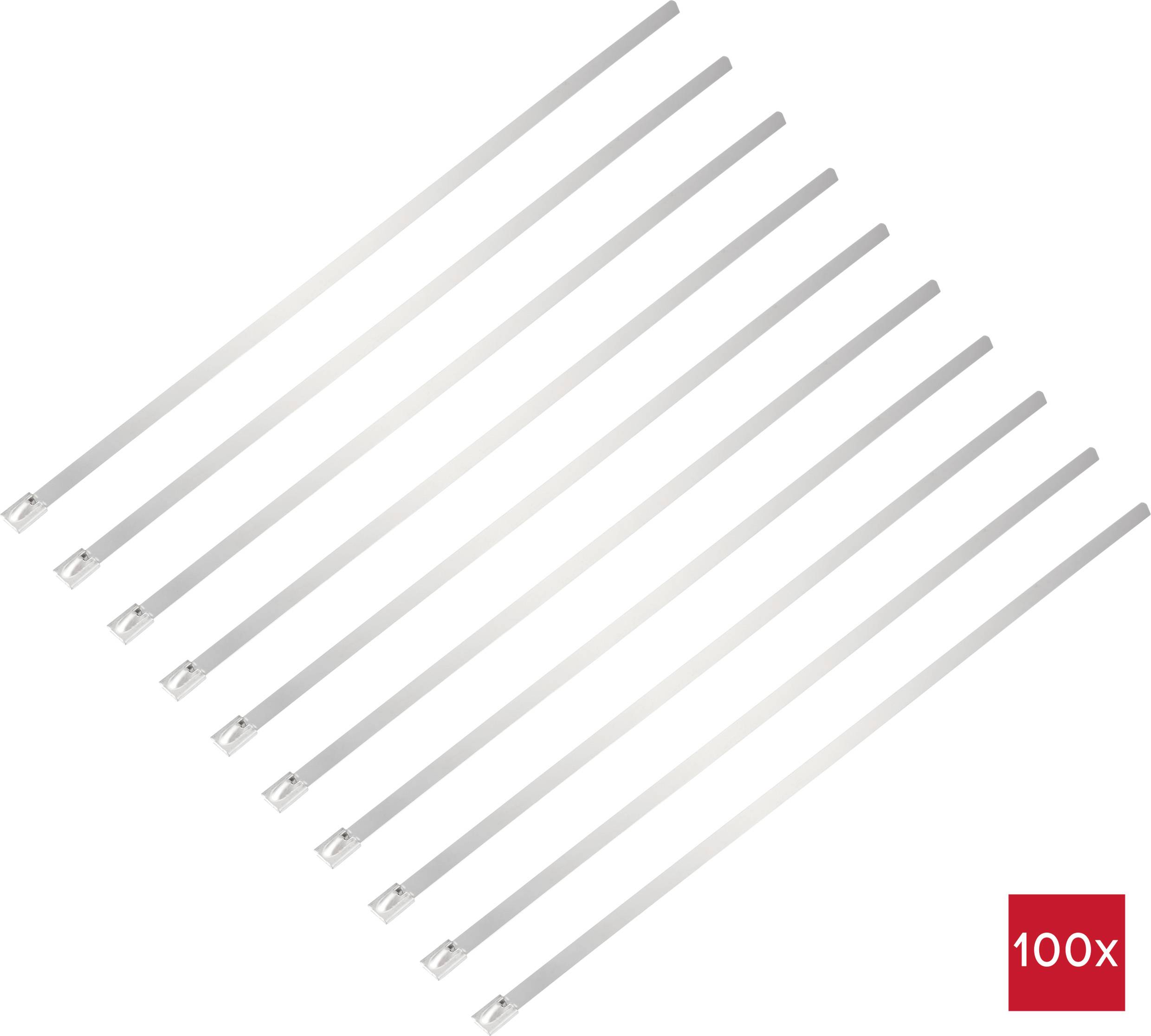 TRU COMPONENTS TC-12656536 Stainless steel ties 360 mm 7.9 mm AISI 304 100 pc(s)