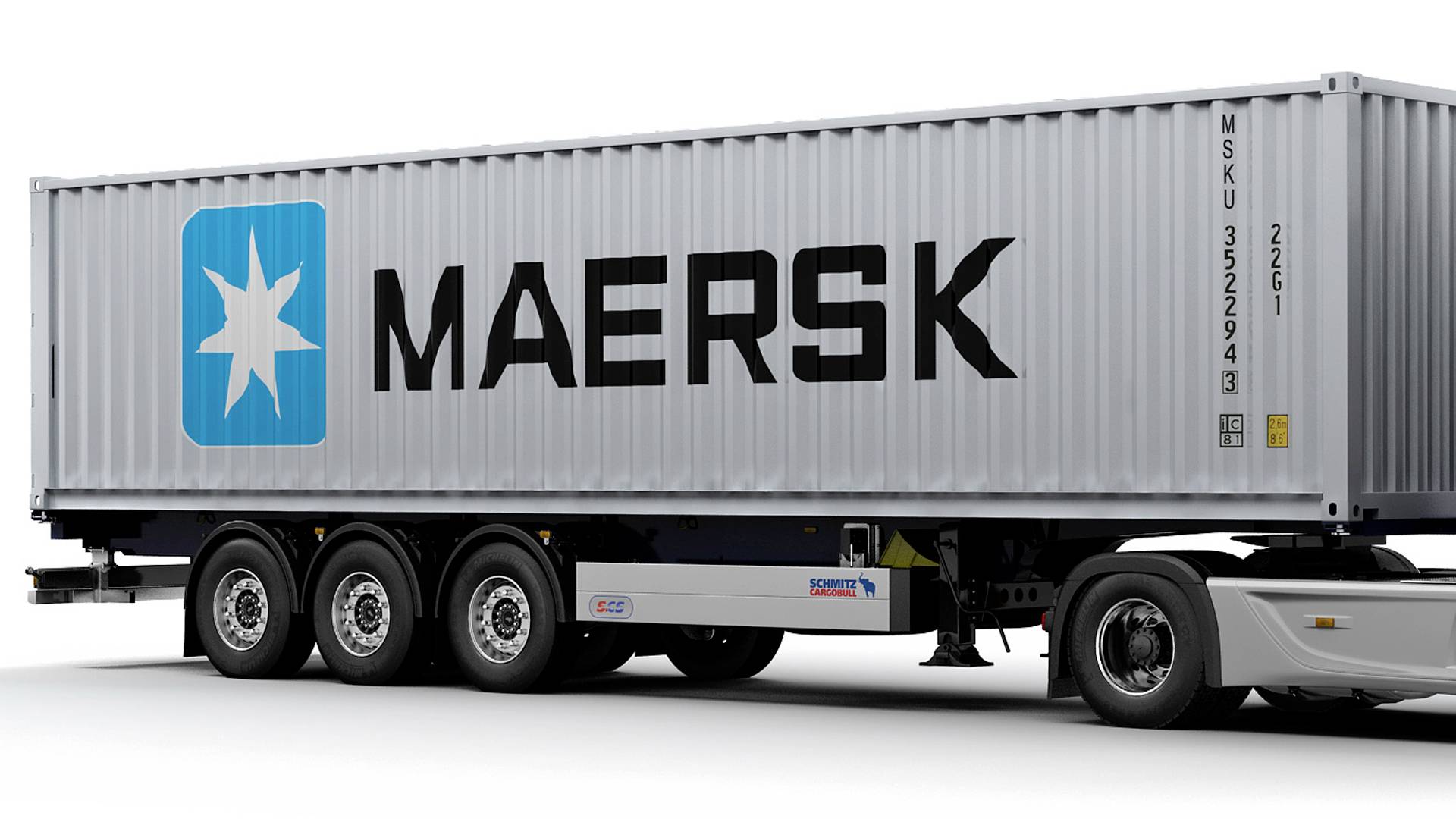 Solido Container Anhänger grau 1:24 Trailer