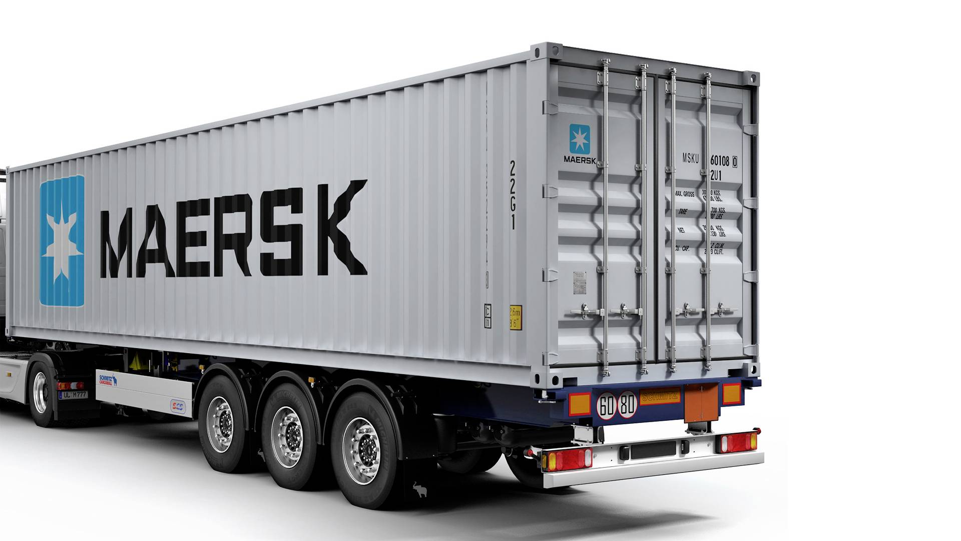 Solido Container Anhänger grau 1:24 Trailer