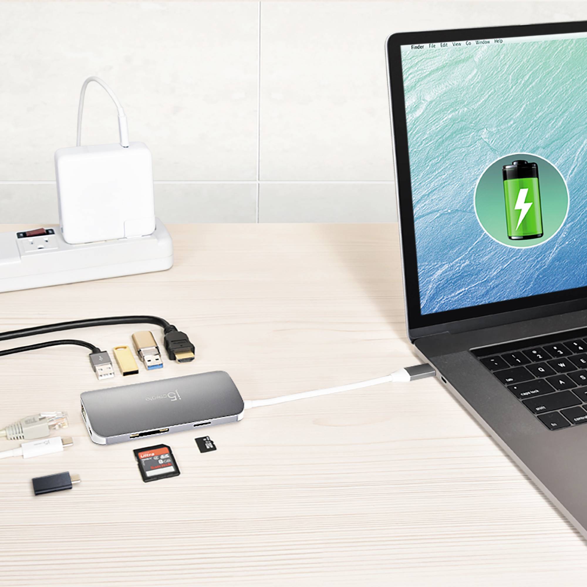 j5create USB-C® docking station JCD383-N Compatible with (brand): Universal