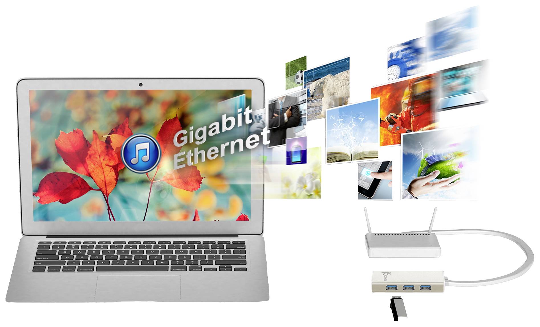 j5create USB-C® Adapter JCH471-N 0.145 m