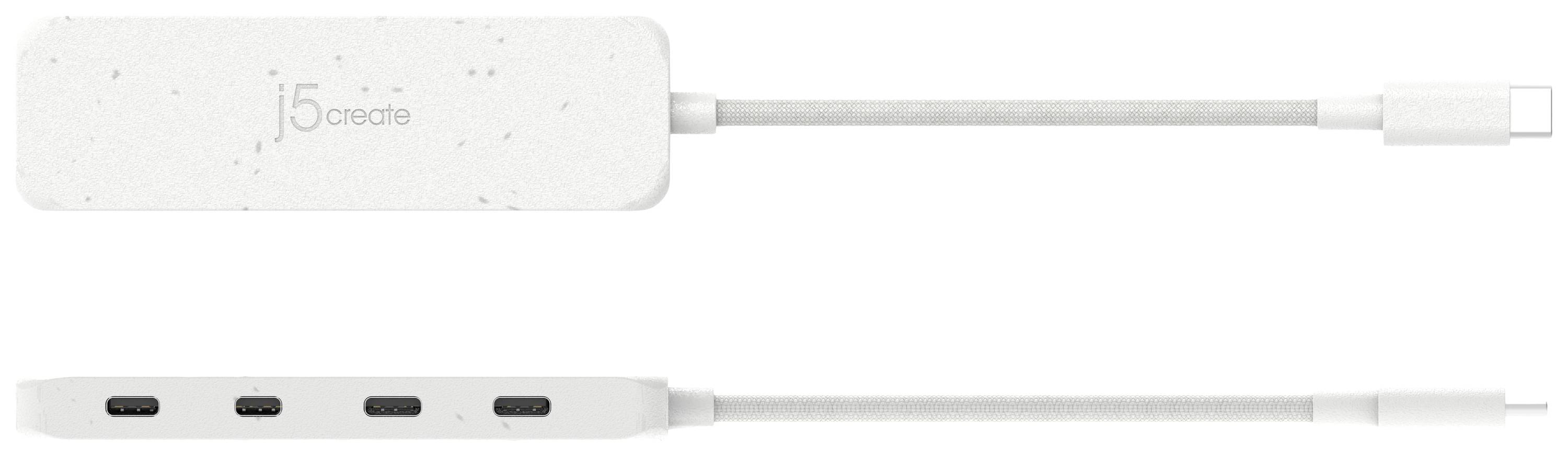 j5create JCH345EW-N 4 ports USB 3.2 2nd Gen hub White