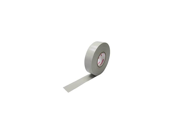 A roll of silver adhesive tape with a partially unrolled strip, against a white background.