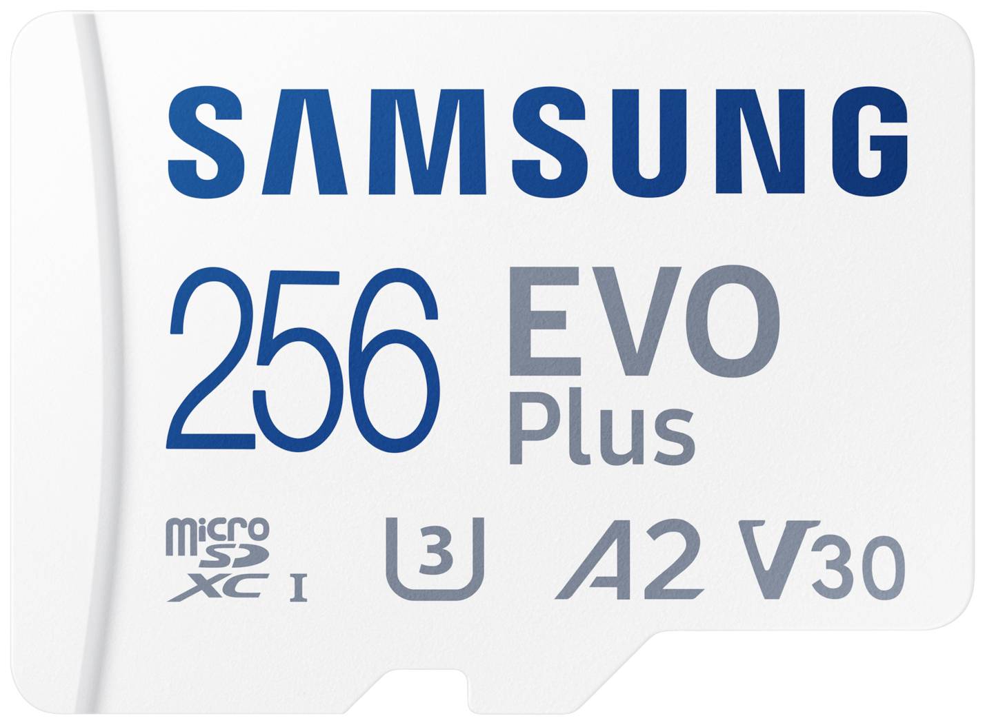 Samsung EVO Plus microSD card Retail 256 GB UHS-I, v30 Video Speed Class, A2 Application Performance Class incl. SD adapter