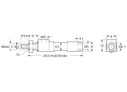 Kendrion 40.250.010 Kolbenstangenzylinder Stroke length: 10 mm 1 pc(s)