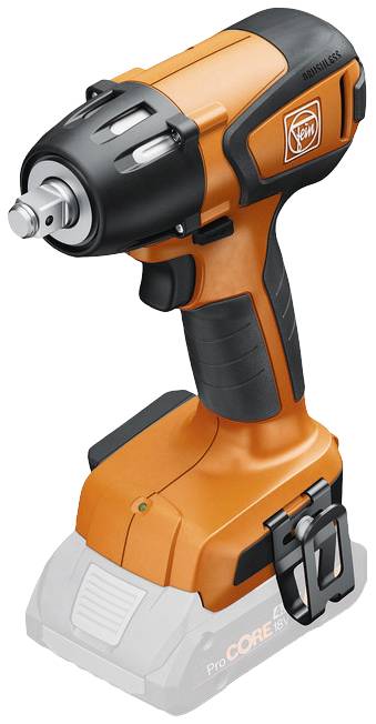 Cordless impact driver in black and orange. It has an ergonomic handle and is battery-powered.