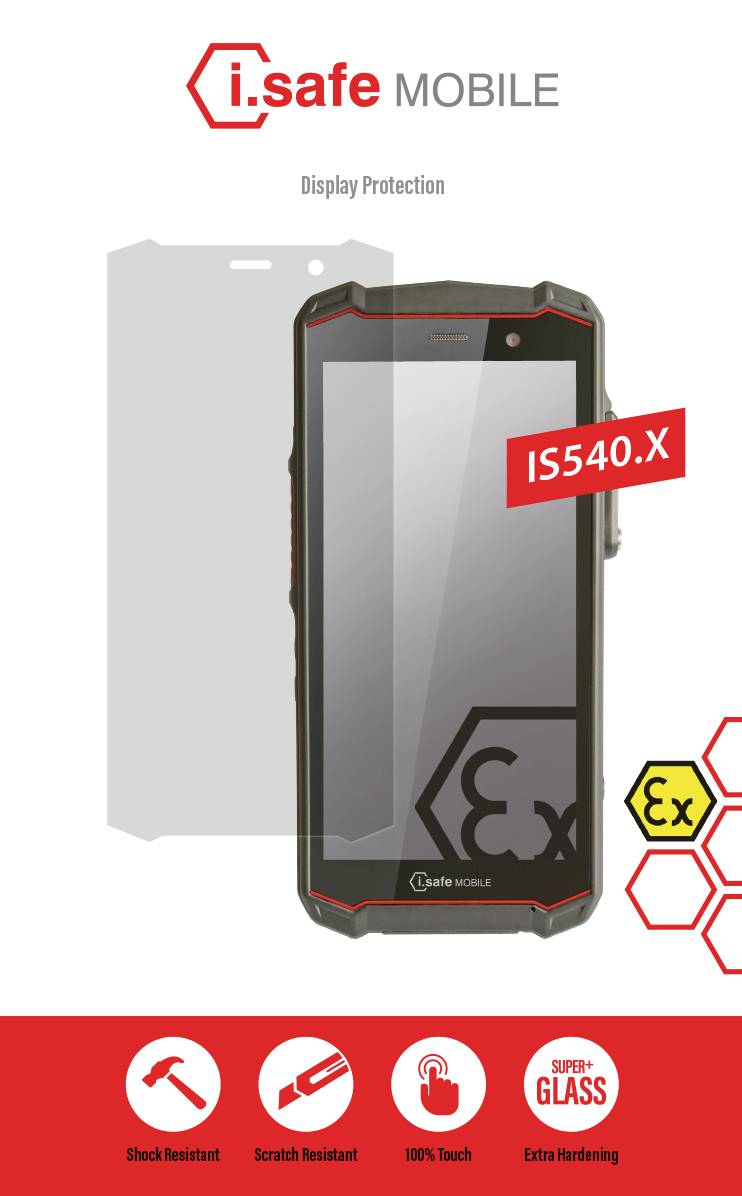 iSafe MOBILE PANZERGLASS™ IS540.X Glass screen protector i.safe MOBILE IS540.1, IS540.2, IS540.M1 1 pc(s) 02-00540091-034-001